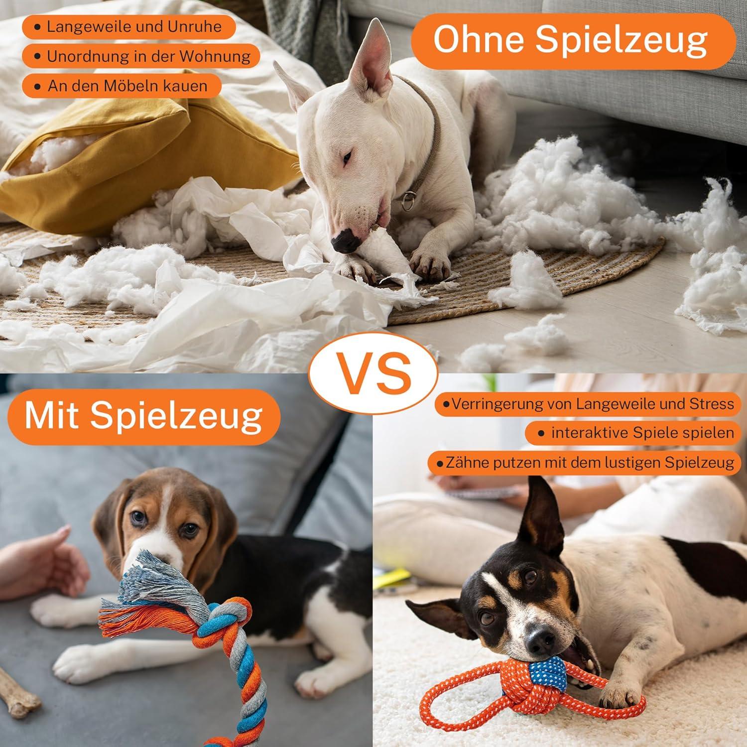 Toozey Hundespielzeug Set, Welpenspielzeug und Quietschspielzeug