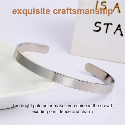 Edelstahl Armreif Oval Verstellbar Silber Paare Geschenk
