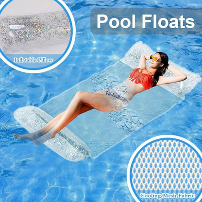 Aufblasbares Pool Spielzeug Set Glitzer Schwimmreifen Strandball