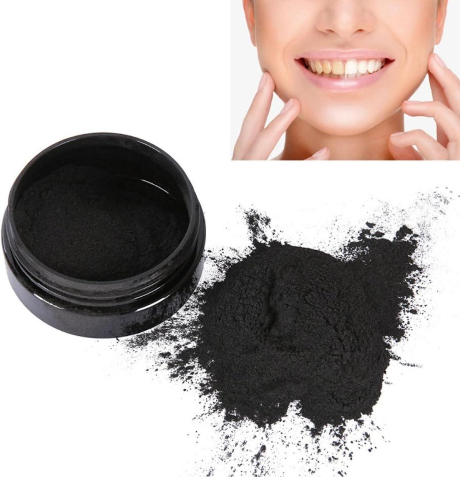 Aktivkohle Zahnaufhellung Pulver Weißere Zähne Zahnweiß Charcoal Whitening