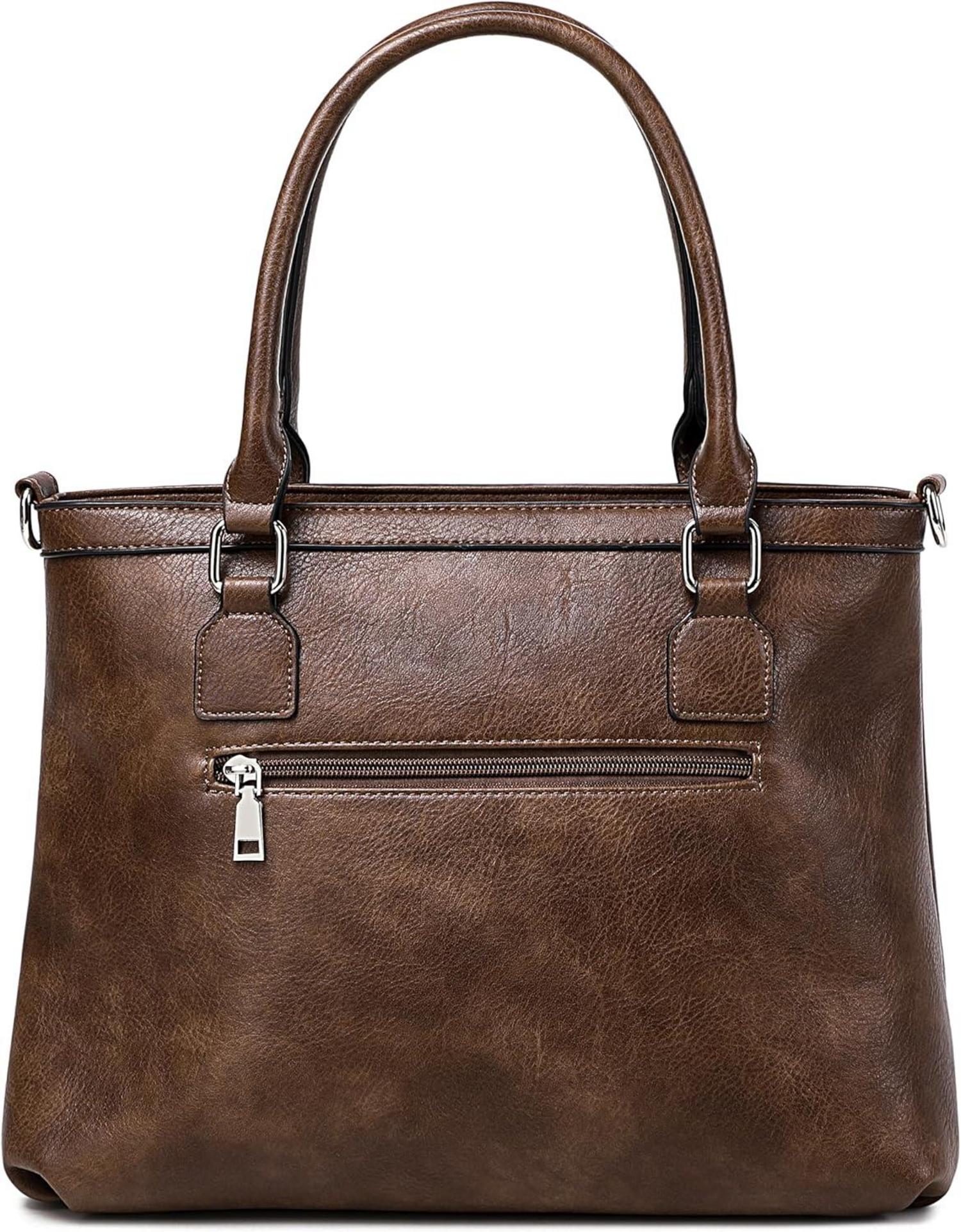 Große Damen Leder Schultertasche Shopper Umhängetasche