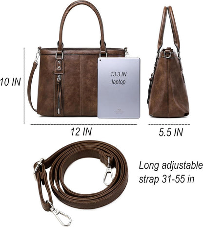 Damen Leder Shopper Handtasche Groß Schultertasche Umhängetasche