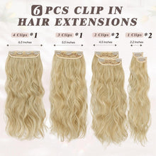 Blonde Clip Haarverlängerung 6-teilig 50cm Beach Wave