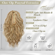 Blond Pferdeschwanz Verlängerung 30CM Welliges Haarteil