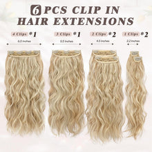 Clip in Haarverlängerung 50CM Blond Wellig 6-teilig