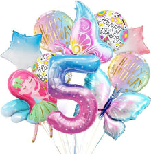 Schmetterling Folienballon Set 5. Geburtstag Mädchen Party