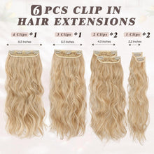 Blonde Clip in Haarverlängerung 50CM Beach-Wave 6-teilig