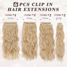 Blonde Clip in Haarverlängerung 50CM Beach-Wave 6-teilig