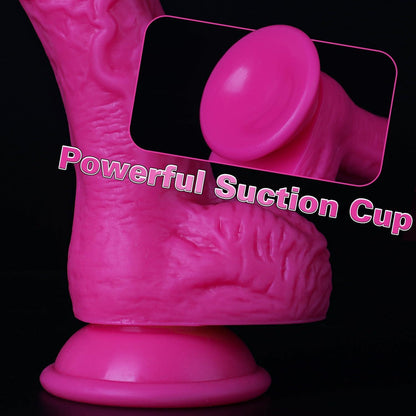 Realistischer Saugnapf Dildo mit Echten Venen und Hoden