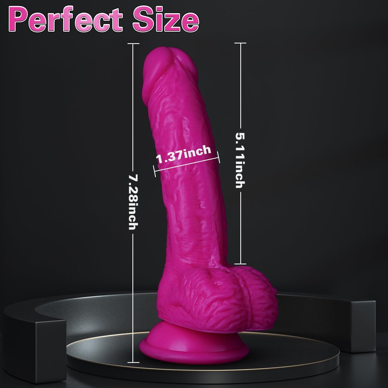 Realistischer Saugnapf Dildo 18CM Weich Silikon Analdildo Penis Nachbildung