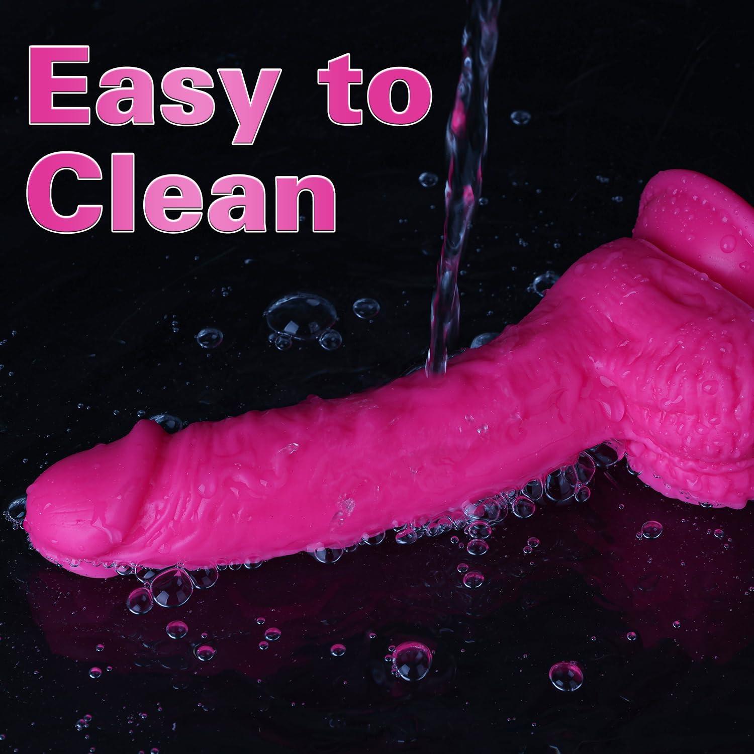 Realistischer Dildo mit Saugnapf und Echten Venen 18CM Silikon Penis