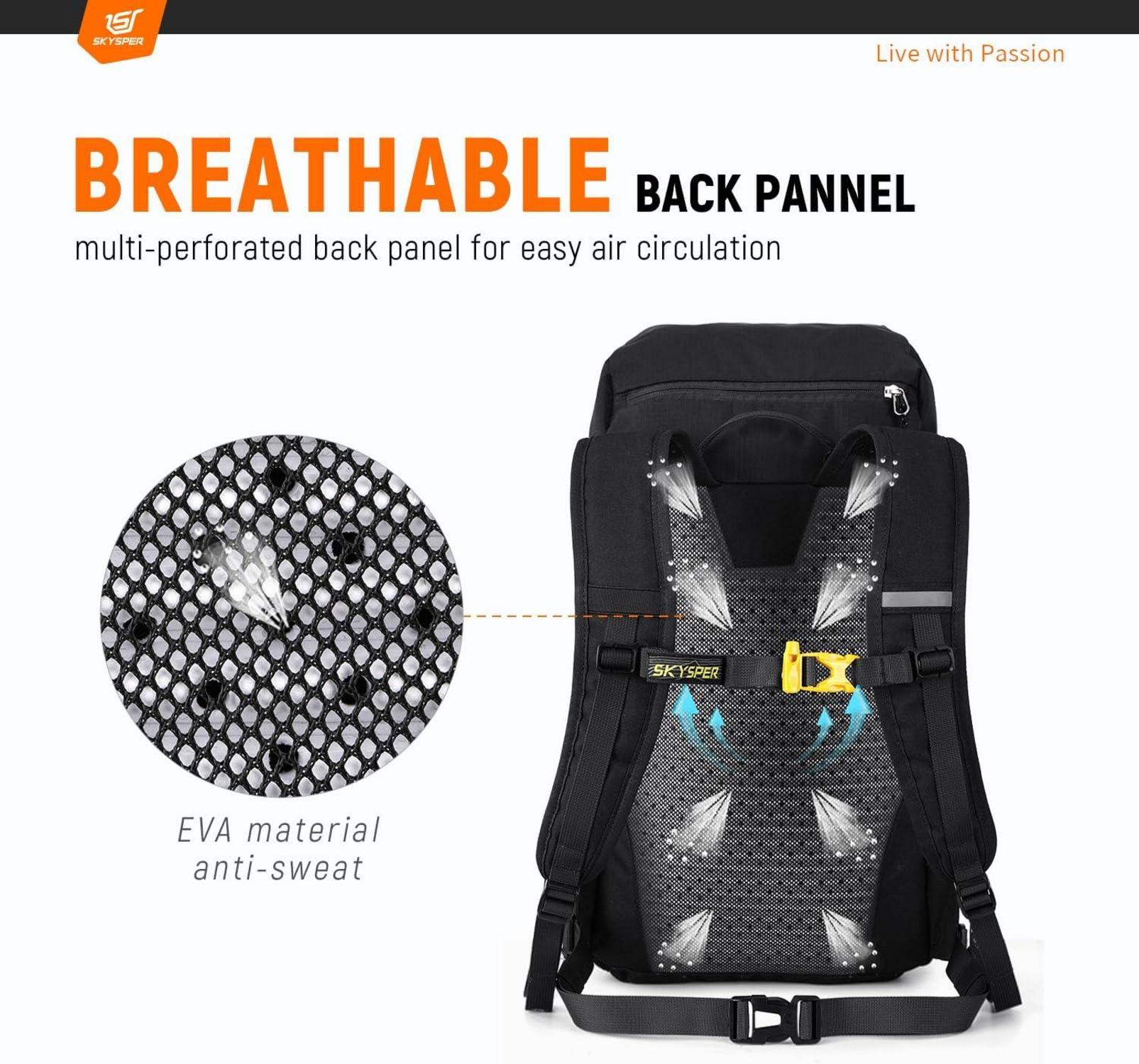 SKYSPER 25L Wanderrucksack Trekkingrucksack für Herren Damen