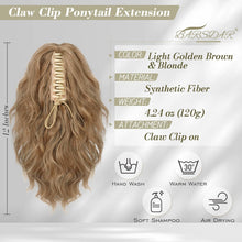 Kurzer Welliger Pferdeschwanz 30CM Braun Blond Extension