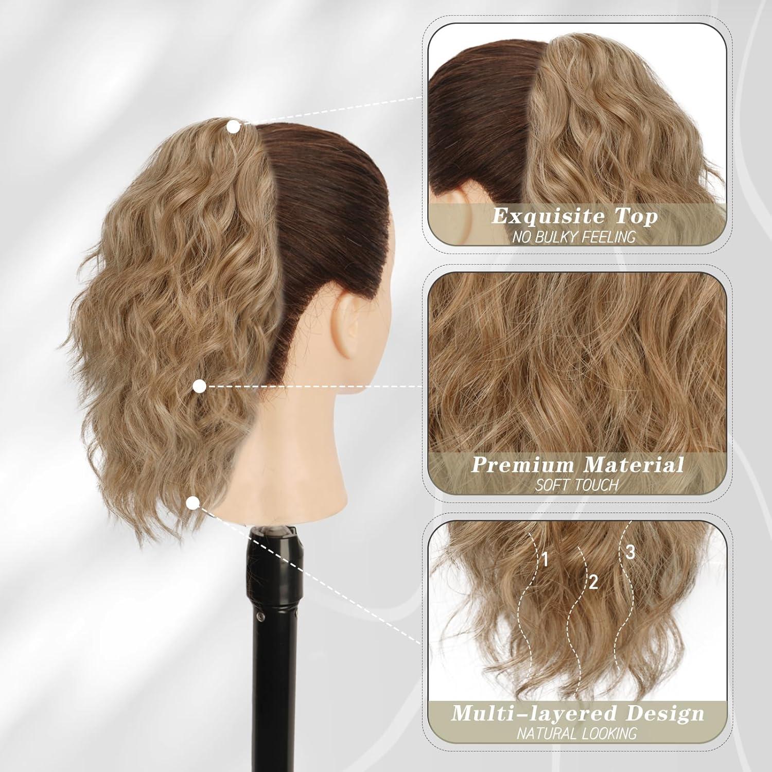 Wellige Pferdeschwanz Verlängerung 30CM Clip Haare Extension