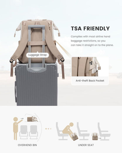 Wasserdichter Damen Laptop Rucksack 15,6 Zoll Schultasche Uni Büro