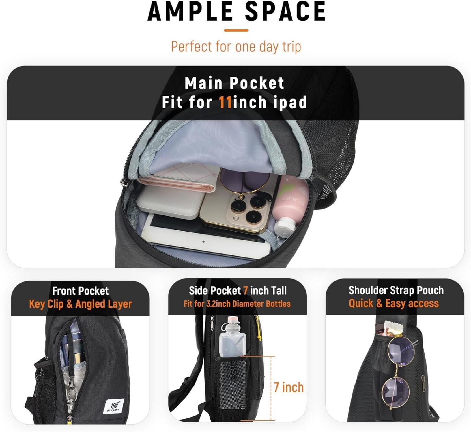 SKYSPER Brusttasche Herren 9L Crossbody mit