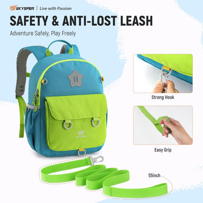 Kinderrucksack 10L mit Brustgurt für Outdoor-Aktivitäten