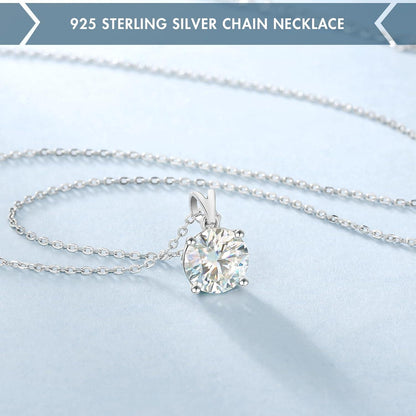 Moissanite Diamant Halskette Silber 925 Anhänger VVS1 Reinheit D 1