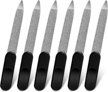 6er Set Mini Schwert Nagelfeile aus Metall für Naturnägel - Profi