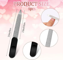 6er Mini Nagelfeile Set Edelstahl Doppelseitige Feile