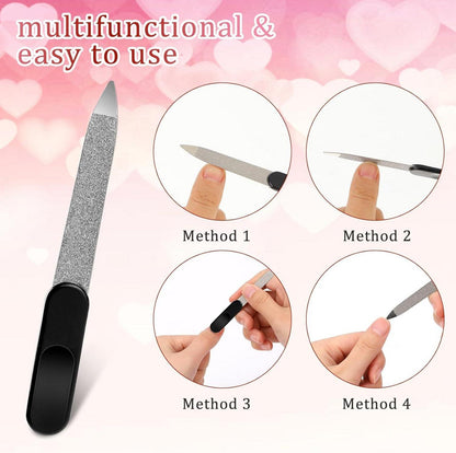 Mini Schwert Nagelfeile Metall Doppelseitige Edelstahl