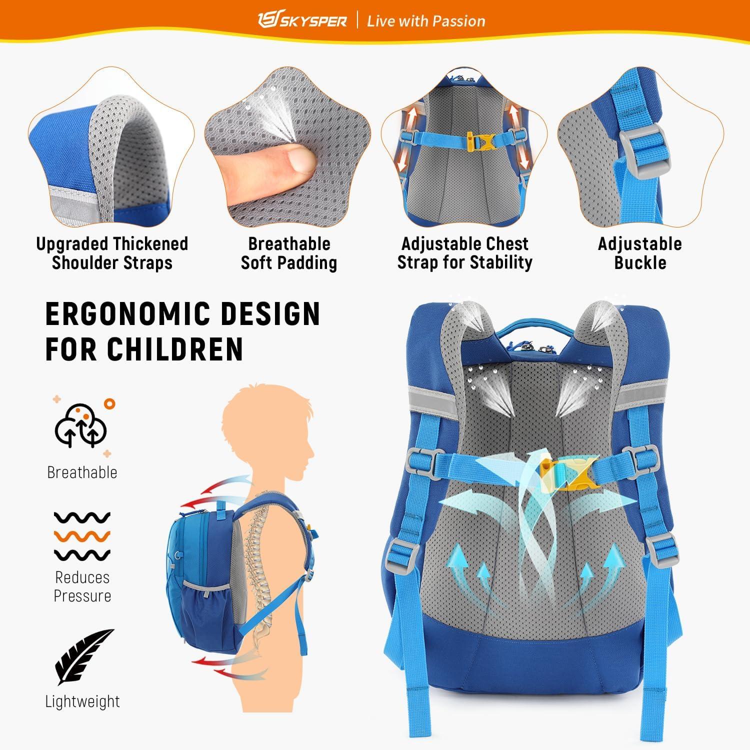 Kinderrucksack 9L mit Brustgurt für Wandern & Outdoor