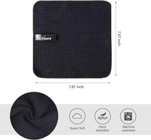 12er Set Schwarze Mikrofasertücher mit Waffelmuster 20x20cm