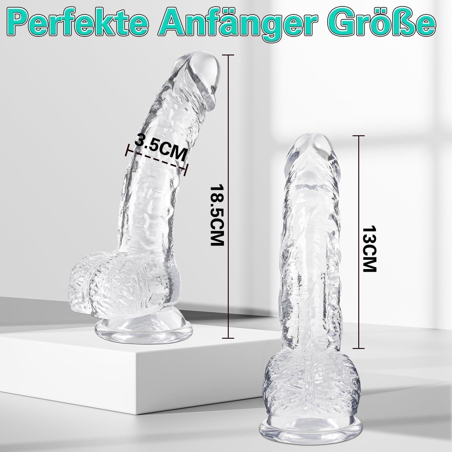 Realistischer Dildo mit Saugnapf, Echten Venen 18CM Analdildo Silikon