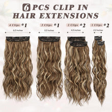 Clip in Haarverlängerung 50CM Lang Wellig Haarextension 6PCs