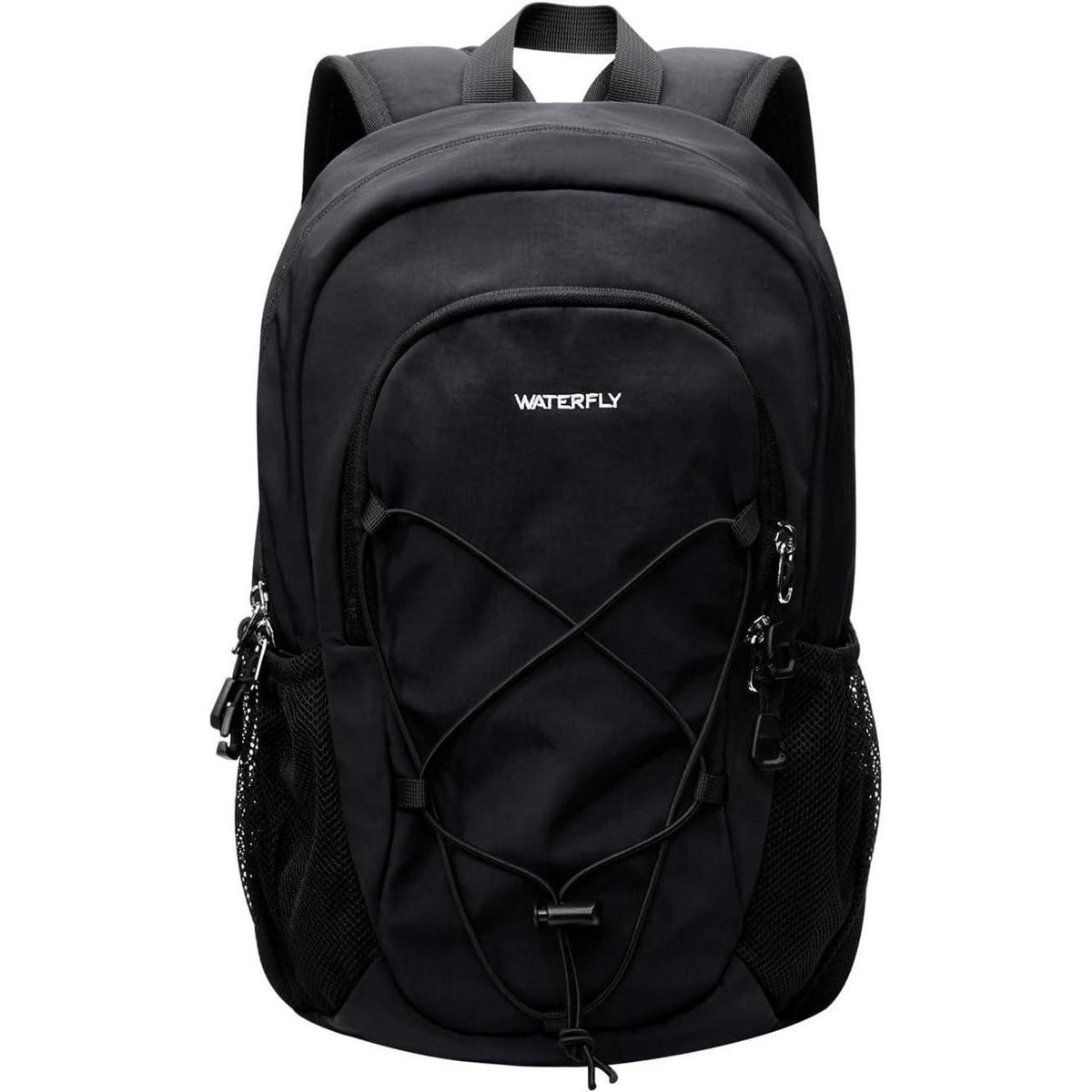 Leichter Wanderrucksack 12L mit Brustgurt – Schwarz