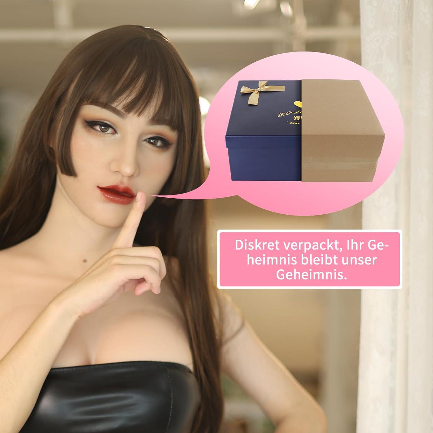 Weibliche Silikon Maske Realistische Haut Gesicht Crossdresser