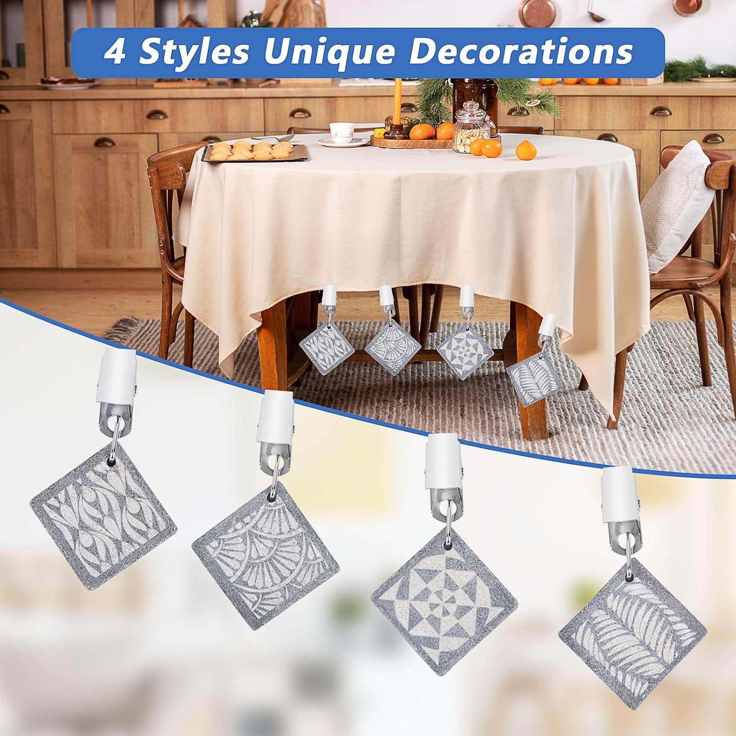 8er Set Tischdeckenbeschwerer Naturstein Tischklammern Draußen Hochzeit