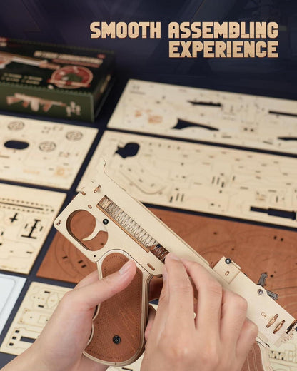 ROKR 3D Puzzle Tommy Thompson Submachine Holzmodellbau-Set für Erwachsene und Kinder