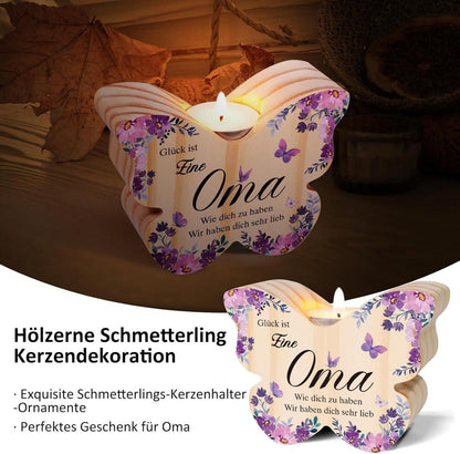 Schmetterling Kerzenhalter Oma Geschenk Weihnachten & Geburtstag