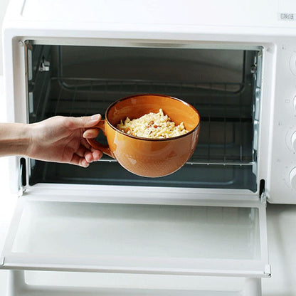 Suppentassen XXL Keramik 700ml Orange Kaffee Tee Müsli Schale