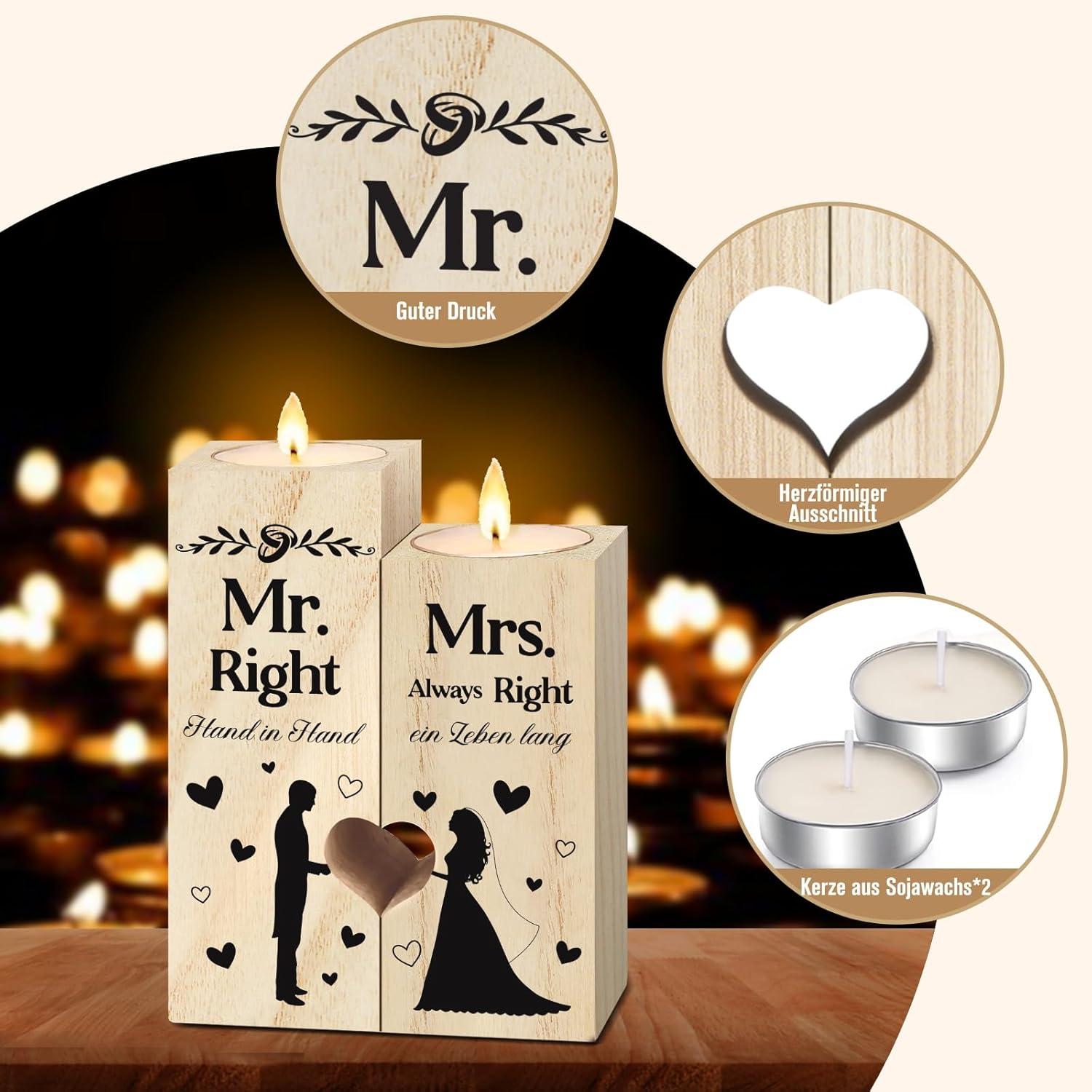 Hochzeitsgeschenk Kerzenständer Verlobungsgeschenk Brautpaar
