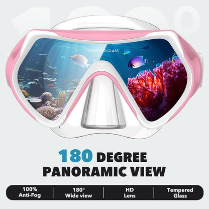 Tauchermaske mit HD Gehärtetes Glas Anti-Leck Schwimmmaske
