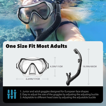 Findway Taucherbrille Erwachsene für Tauchen Schnorcheln Schwimmen Silber