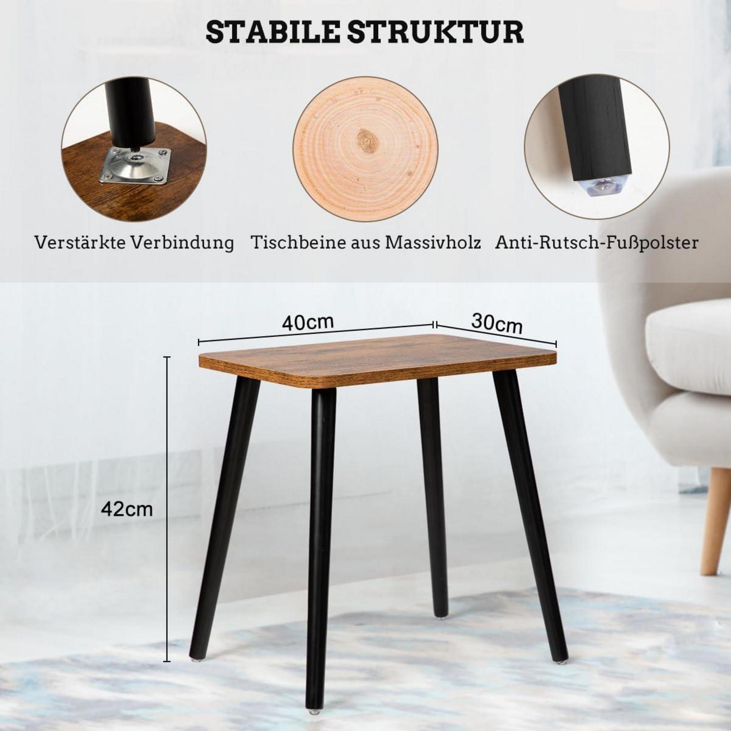 Modernes rechteckiges Holz Beistelltisch-Set