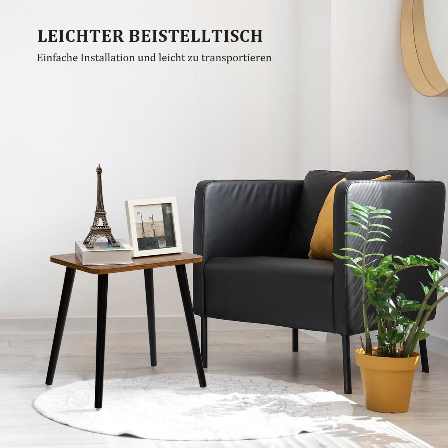 Kleiner rechteckiger Beistelltisch aus Holz, wasserdicht & leicht zu reinigen