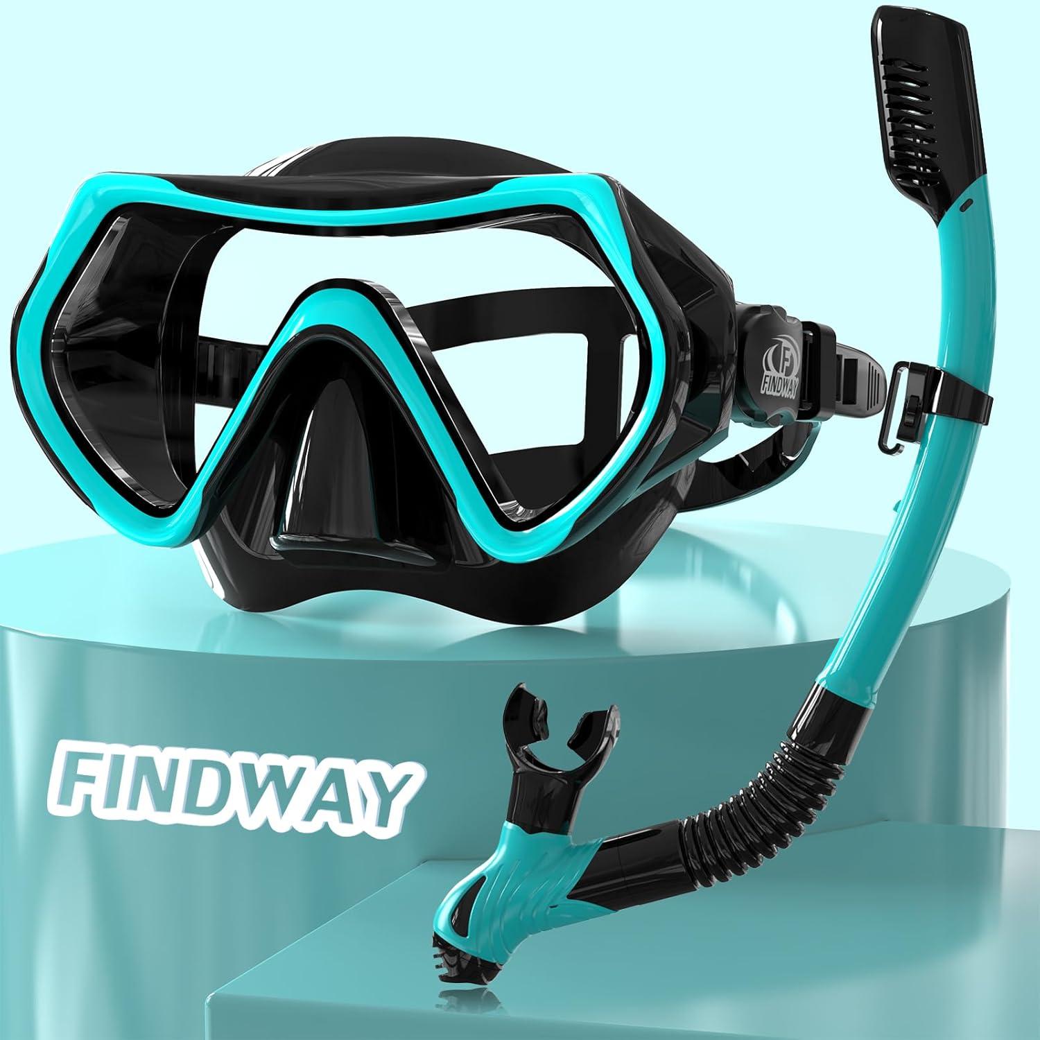 Taucherbrille Erwachsene HD Gehärtetes Glas, Anti-Leck Schwimmmaske