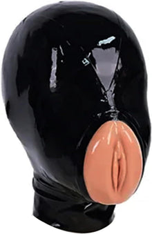 Latex Bondage Vollgesichtsmaske BDSM Fetisch Augenmaske Schwarz