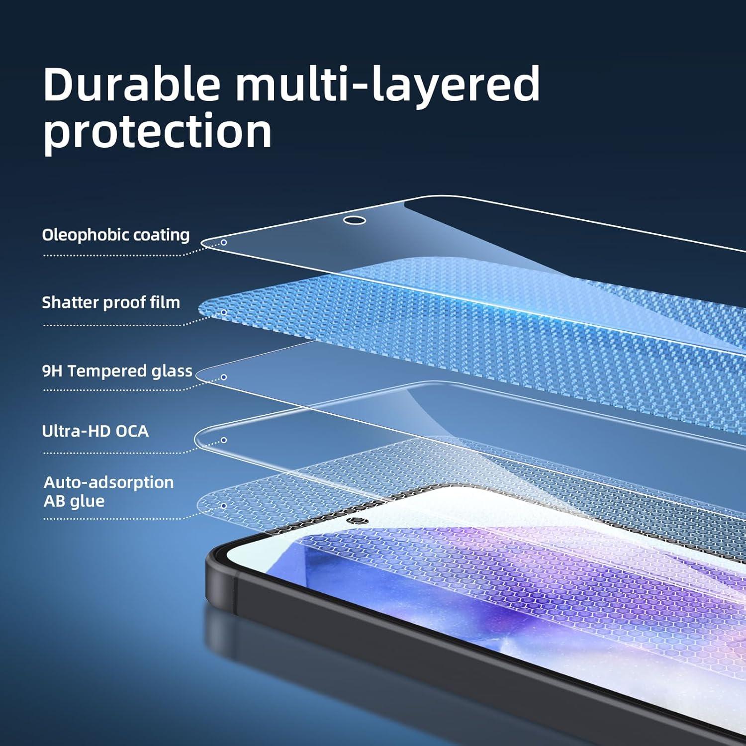 Panzer Schutzglas Samsung A55 5G 6,6 Zoll 9H HD Ultra-klar