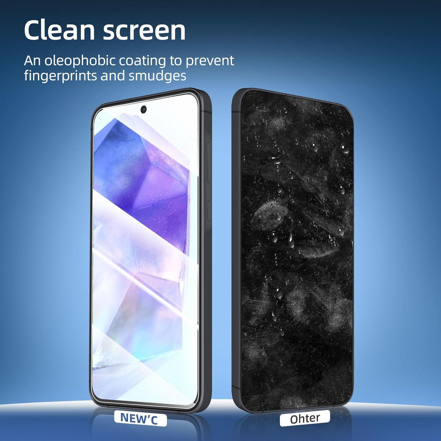 Panzer Schutz Glas Samsung Galaxy A55 5G 3 Stk. 9H Ultra-klar 6,6 Zoll Transparent