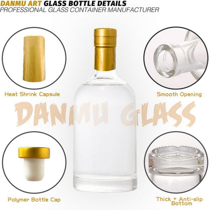 375ml Glasflaschen mit Korken Deckel 12er Pack - leere Flaschen mit