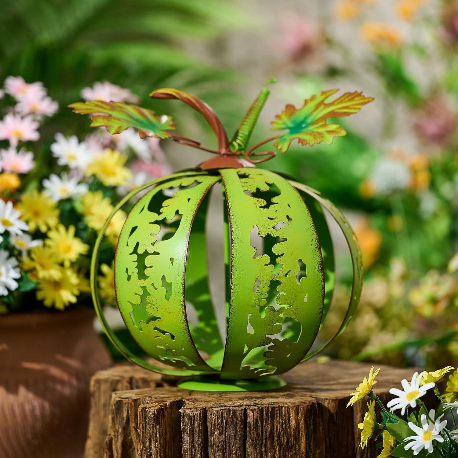 Herbstdeko Gartendeko Kürbis Metall Outdoor 24cm