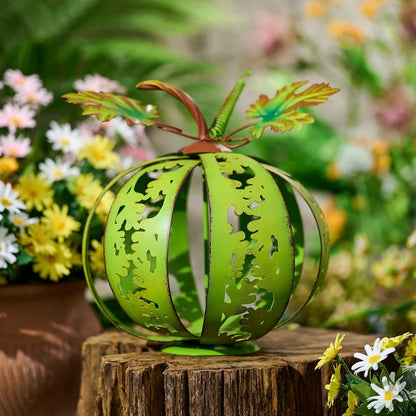 Herbstdeko Gartendeko Kürbis Metall Outdoor 24cm