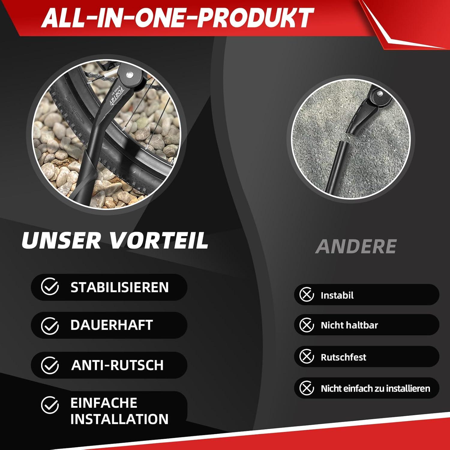 Höhenverstellbarer Fahrradständer 40mm Lochabstand 24-29 Zoll MTB Rennrad
