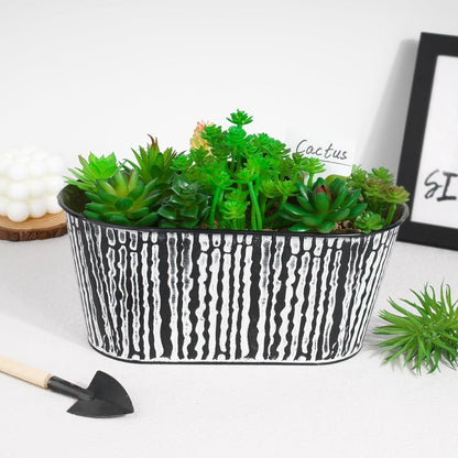 Hängetöpfe Set Vintage Pflanztopf Blumentopf mit Haken Balkon Draußen Innenwand Garten Zaun