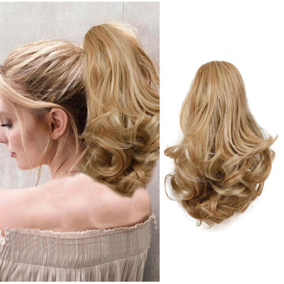 Pferdeschwanz Clip-in Extension – Sandblond & Natürliches Blond